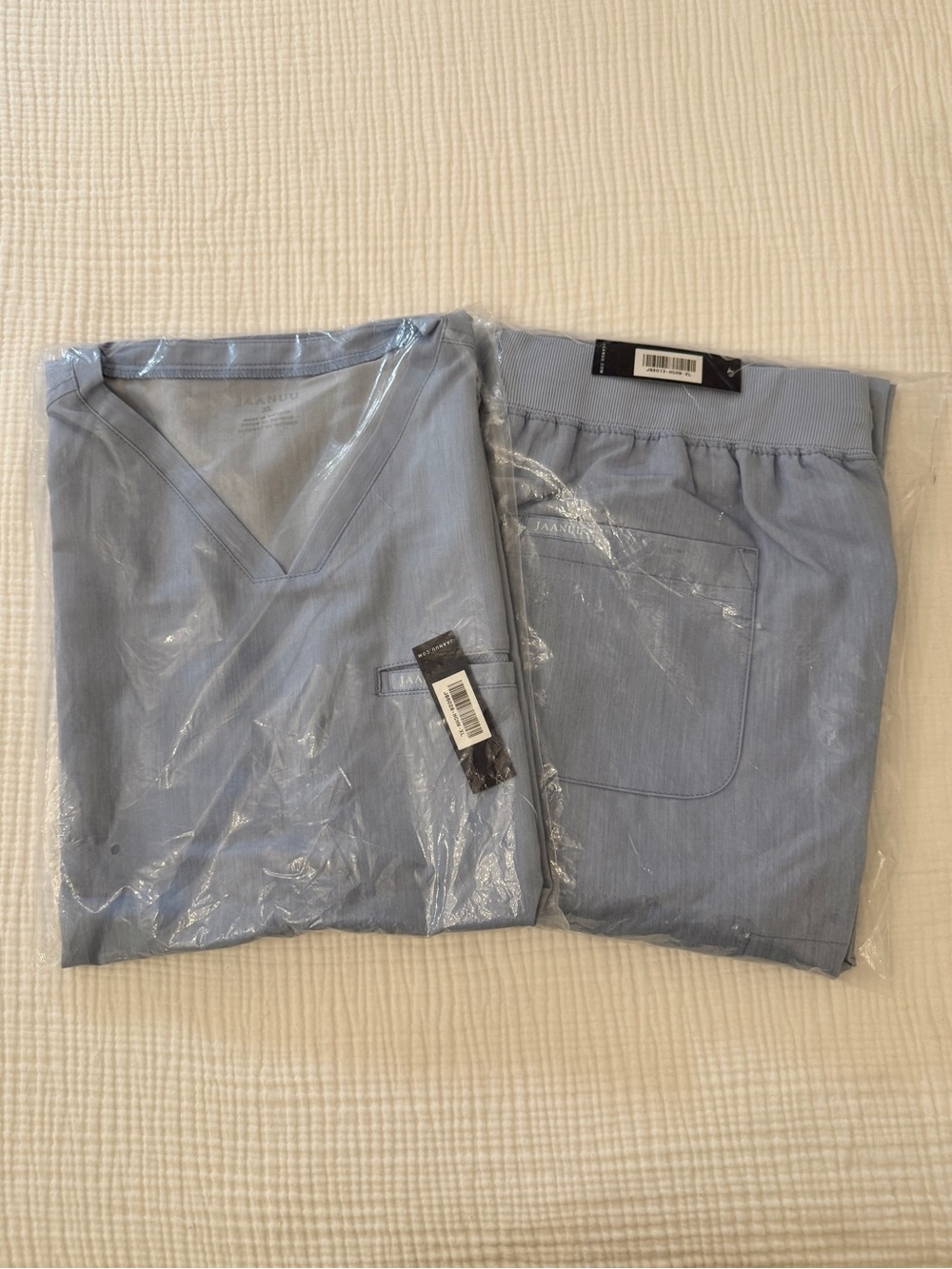 Jaanuu Light Blue Men's Scrub Set
